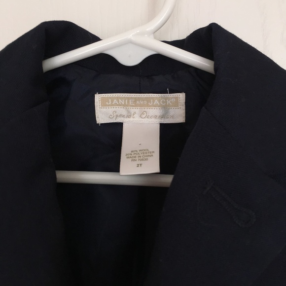 2t Janie and Jack SPECIAL OCCASION blazer navy - Picture 2 of 6